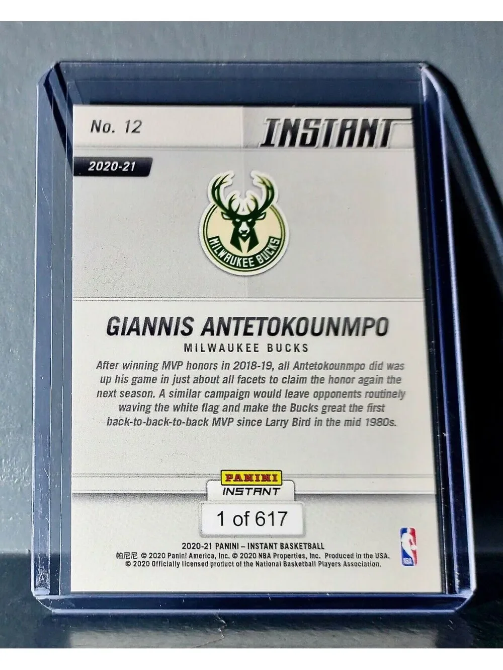 Giannis Antetokounmpo 2020-21 Panini NBA Tip-Off #12 Basketball Card 1 of 617